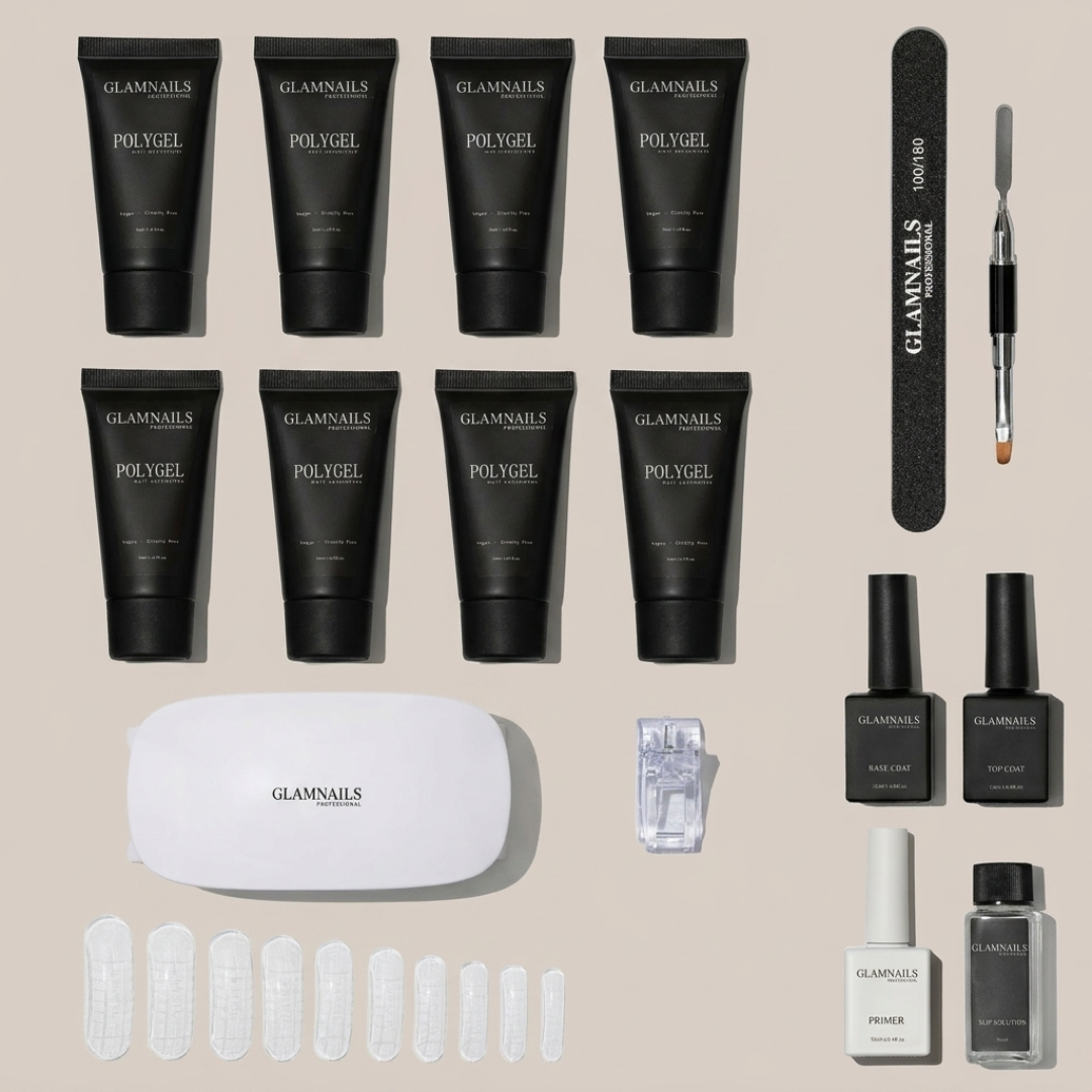 Polygel Starterset | 4+4 Gratis Kleuren Glamnailsprofessional
