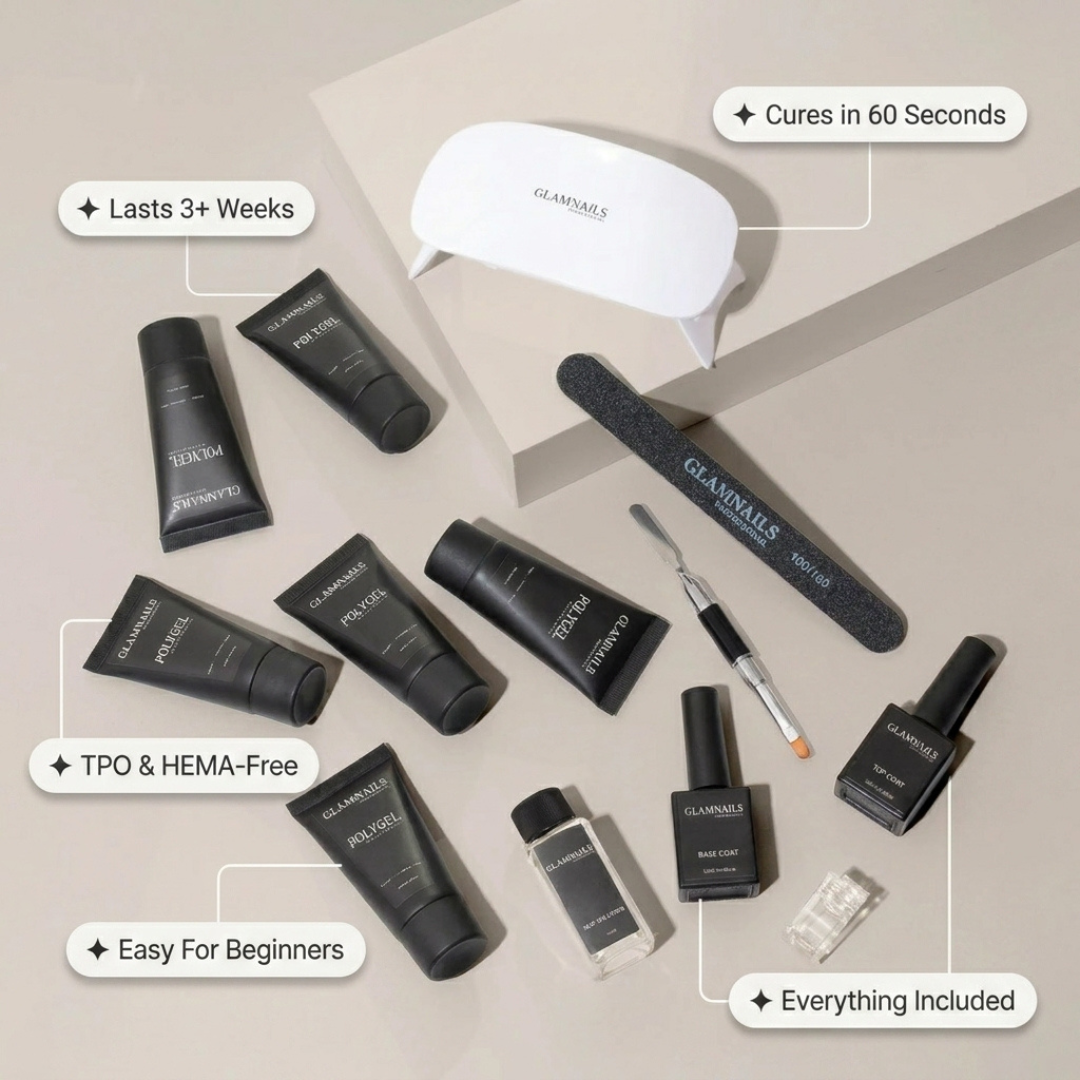 Polygel Starterset | 3+3 Gratis Kleuren Glamnailsprofessional 