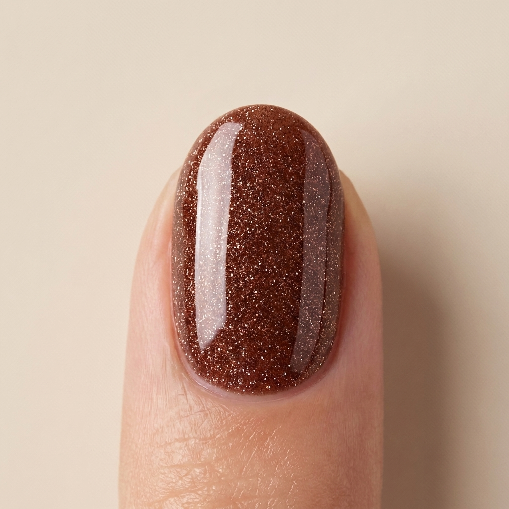Polygel Rosewood Sparkle Glamnailsprofessional 